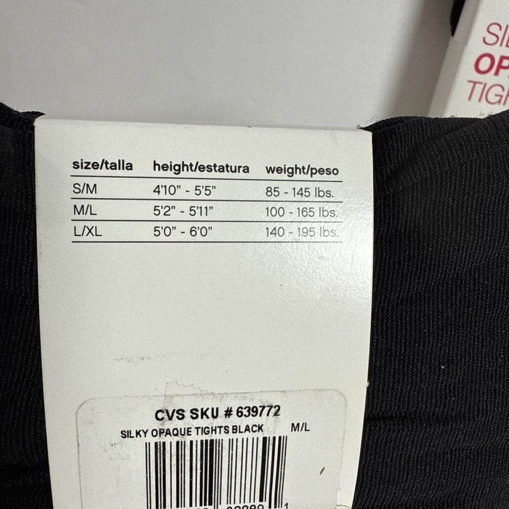 Style Essentials Hanes Silky Opaque Tights M/L Stone Grey‎ Non-Control 3-pack - Picture 3 of 3